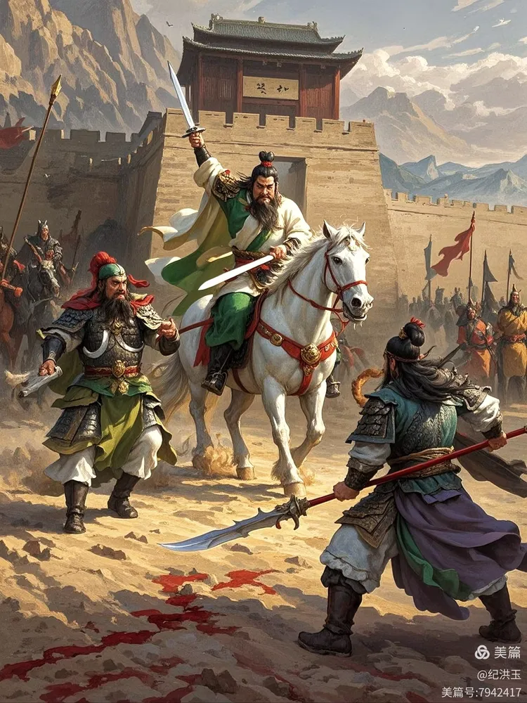 手机ai绘画制作 《虎牢关前三英战吕布》